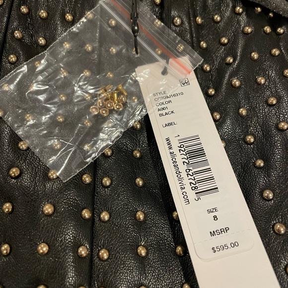 Alice + Olivia 
Carter Vegan Leather Studded Mini Skirt - Picture 5 of 8